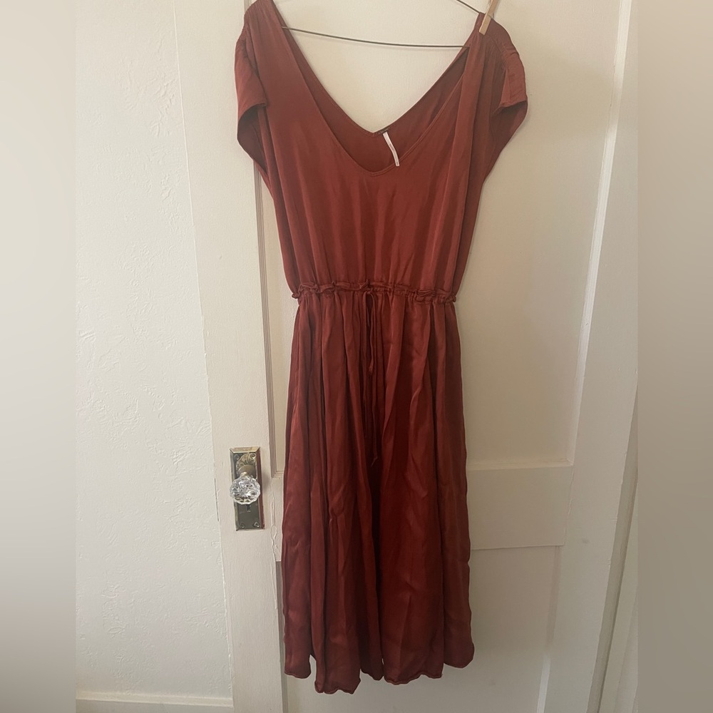 Free People Rust Midi Dress- Runs large